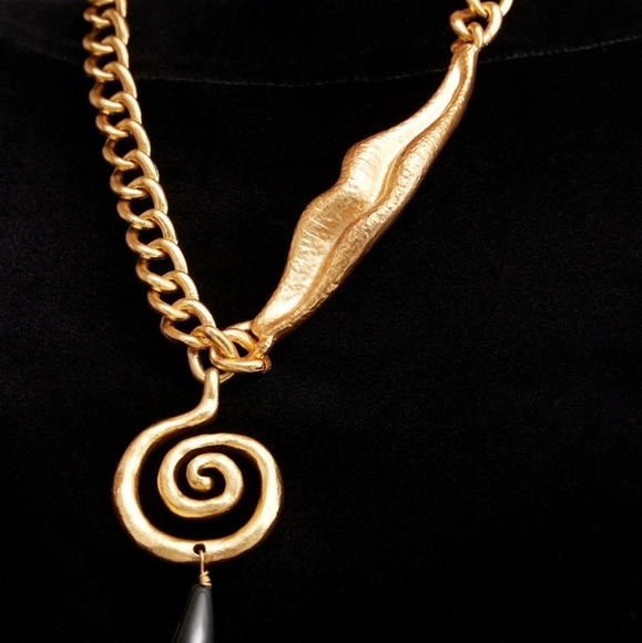 Chico's Onyx Swirl Y-Necklace - Picture 2 of 9